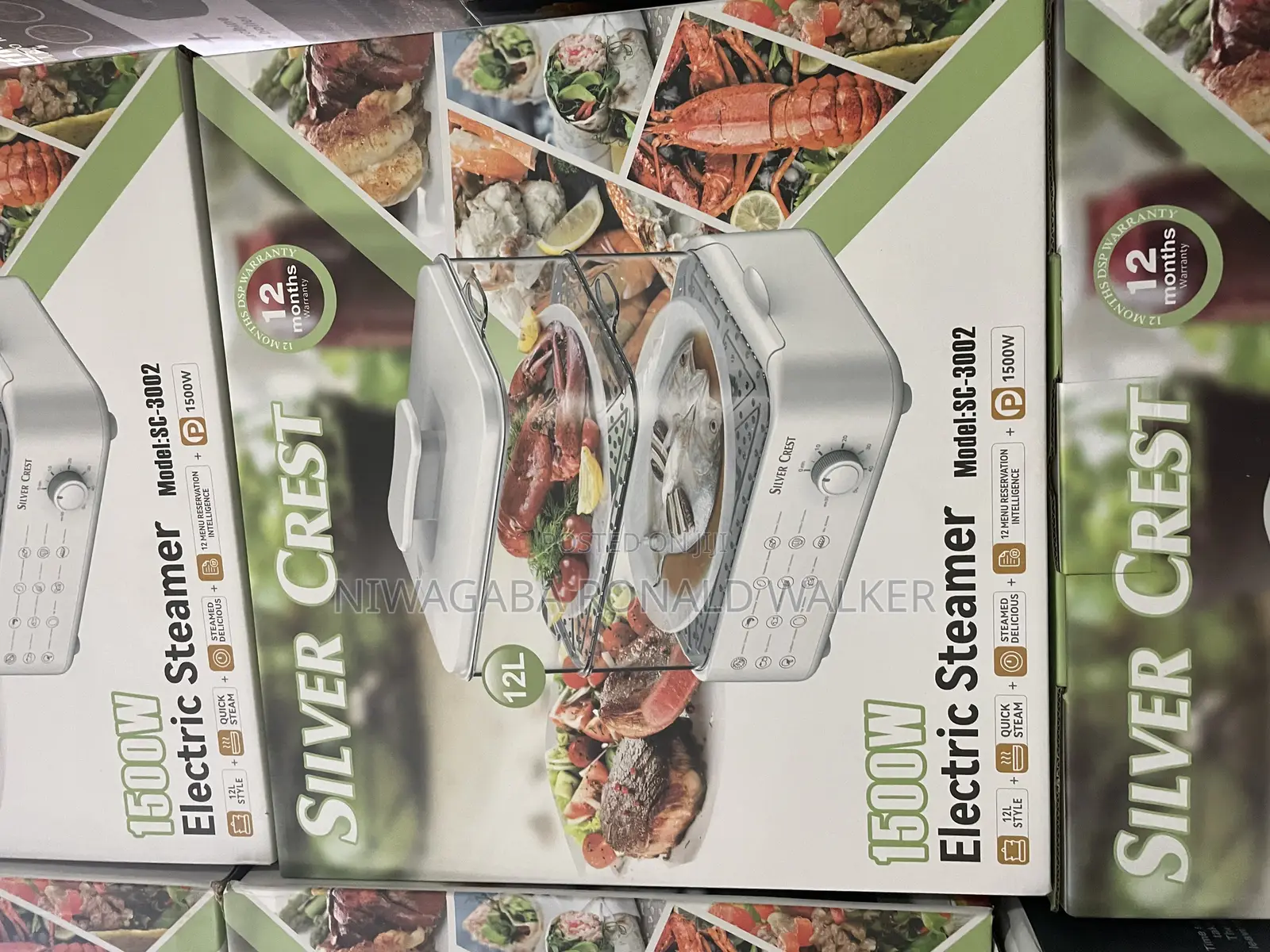 12L Silver Crest Electric Steamer 1500W