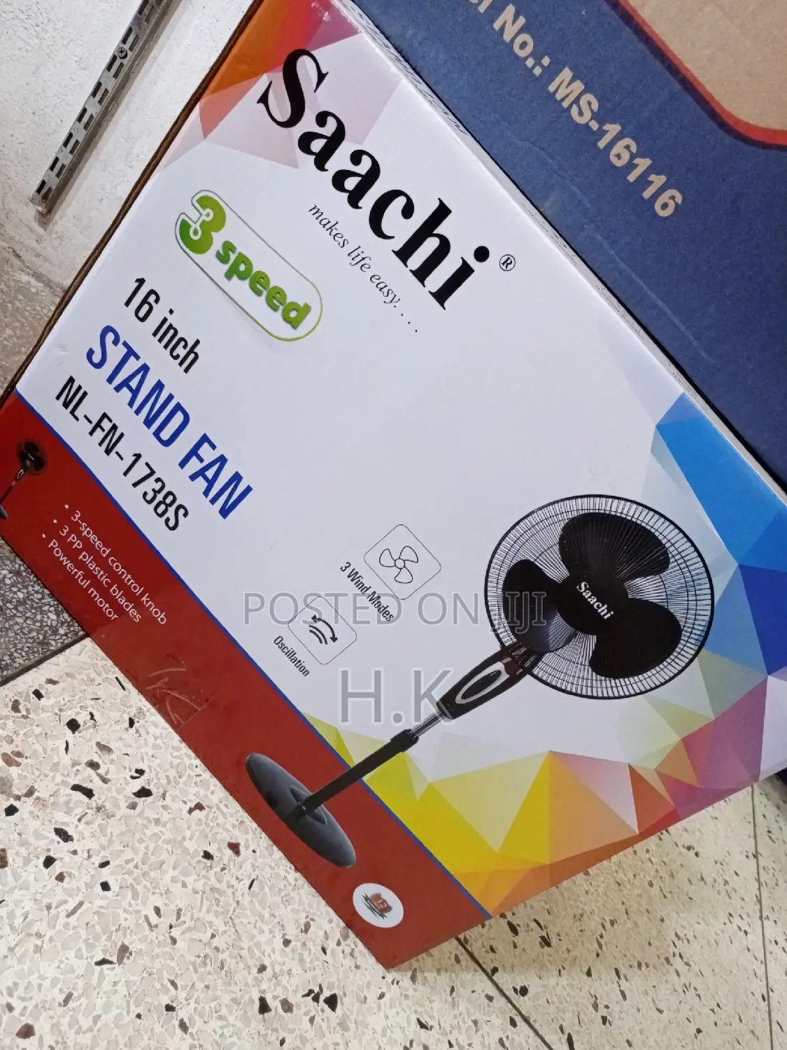 16" Saachi Stand Fan