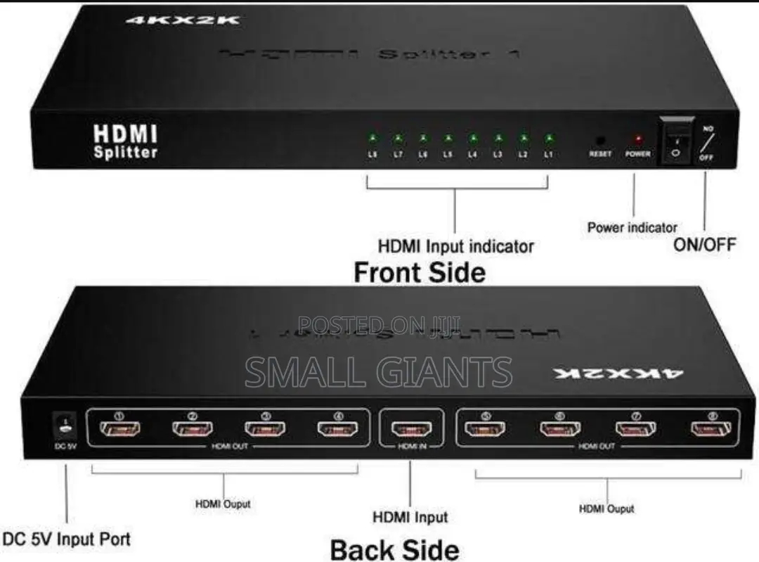 Hdmi Splitter 8 Port (1 Input to 8 Output) Converter