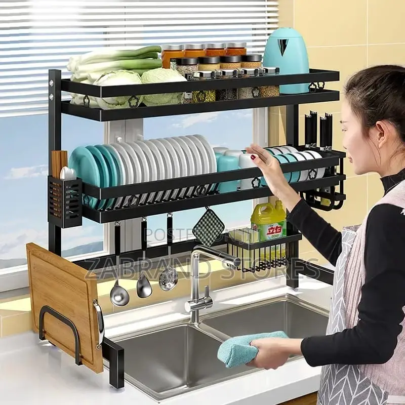 2 Tier Over the Sink Kitchen Dish Rack