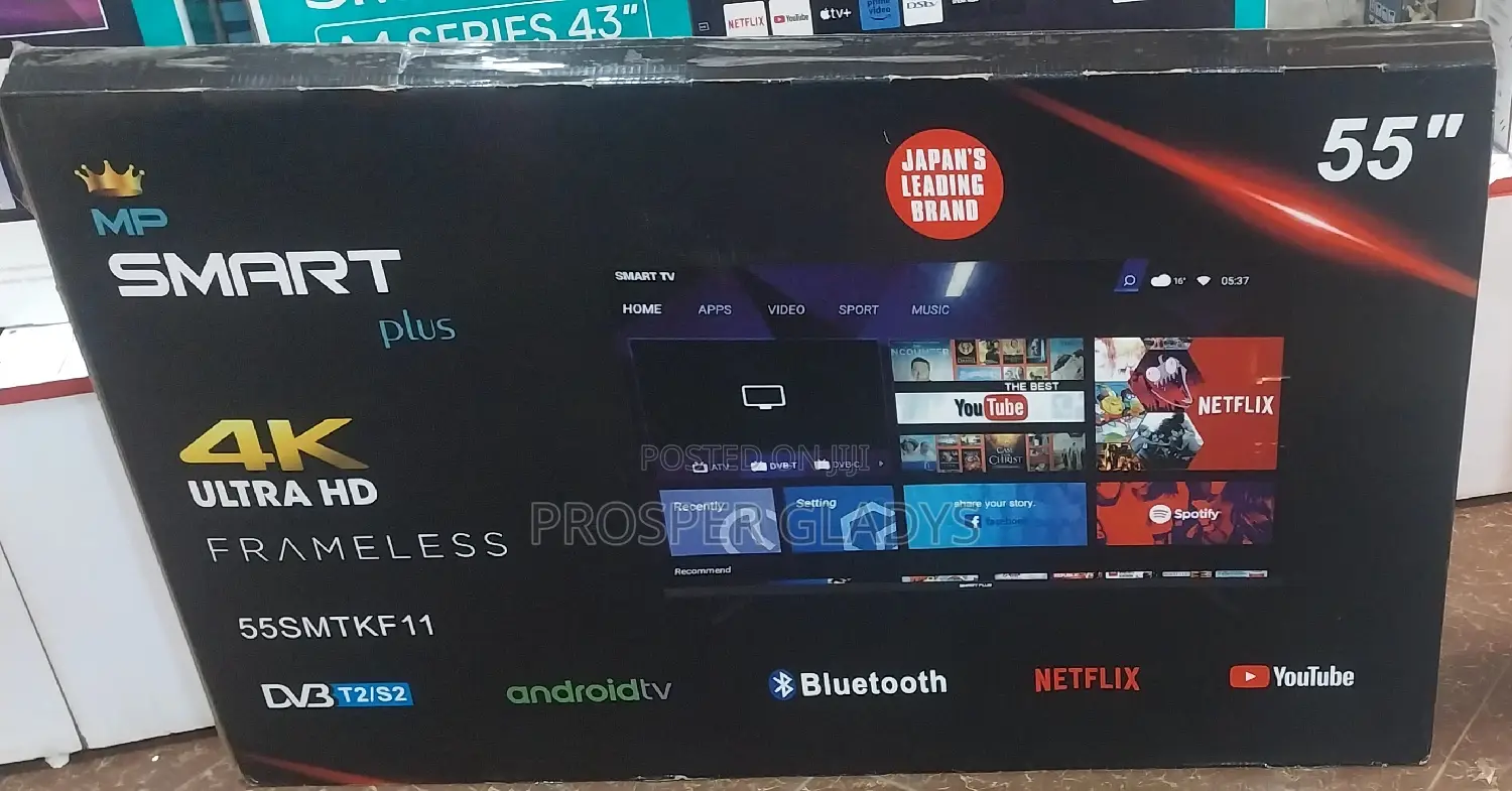 55 Inches Led Smart Plus Smart Android Digital Flat Screen.