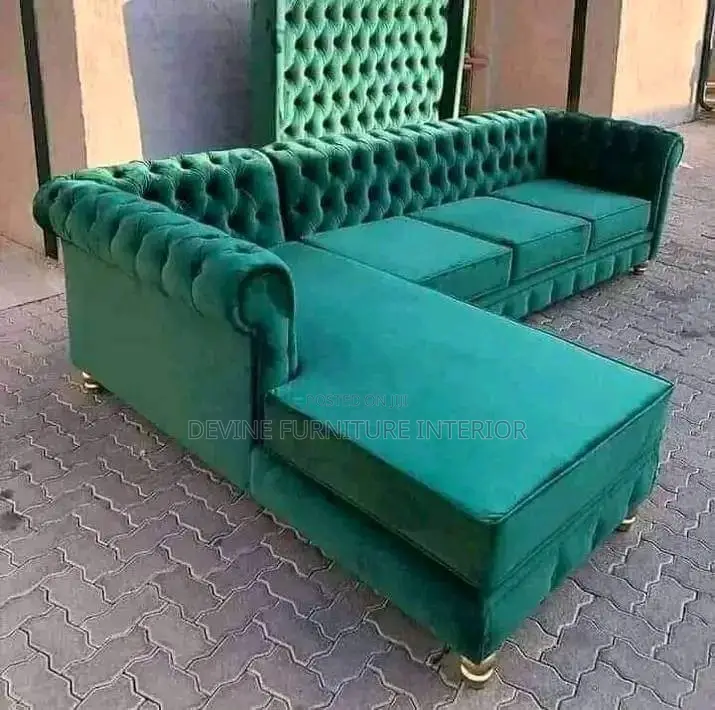 Chesterfield Sofa Set in Green Colour.