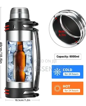 Large Thermos Flask Stainless Steel Insulated Bottle