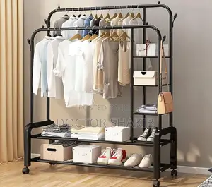 Easy Hotel Bedroom Furniture Metal Garment Storage Rack