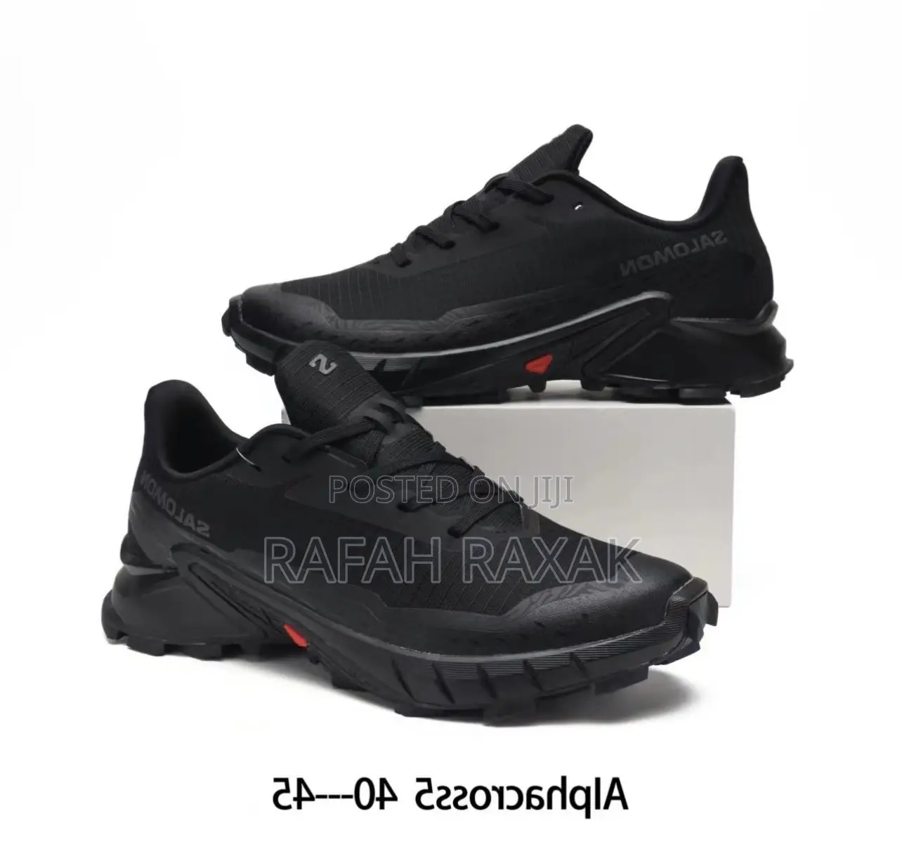 Original Triple Black Salomon Alphacross 5 Sneaker