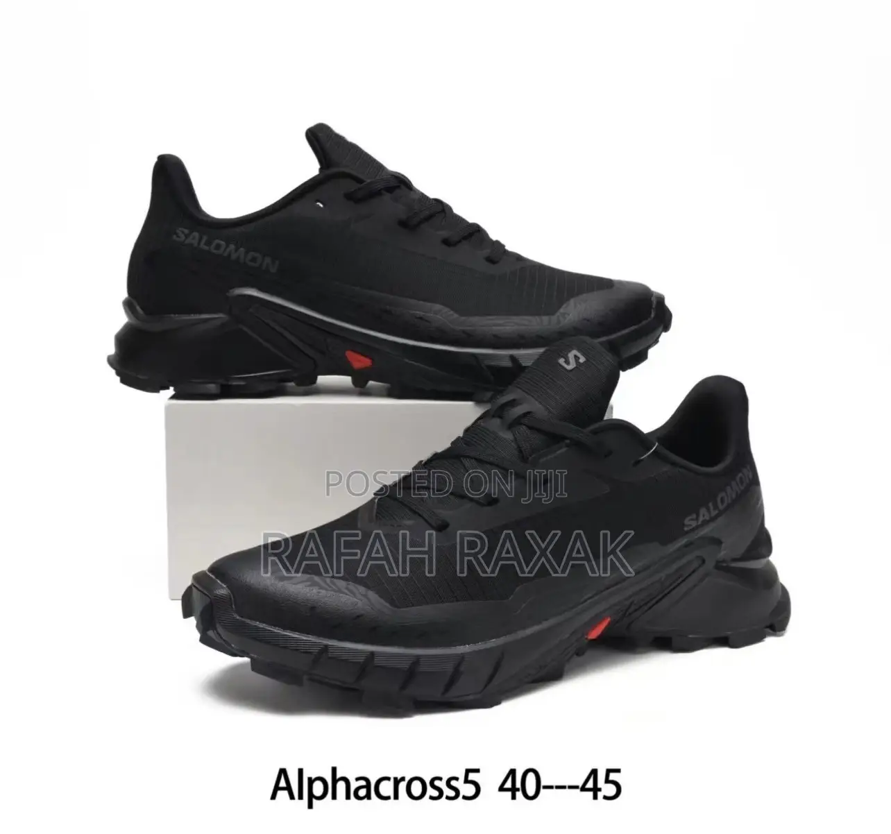 Original Triple Black Salomon Alphacross 5 Sneaker