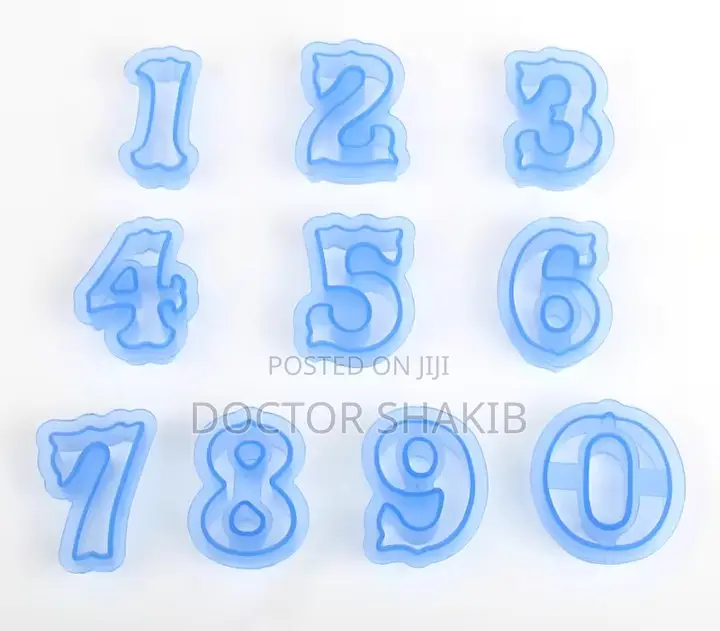 Strong and Durable Number Cookie Cutter Set