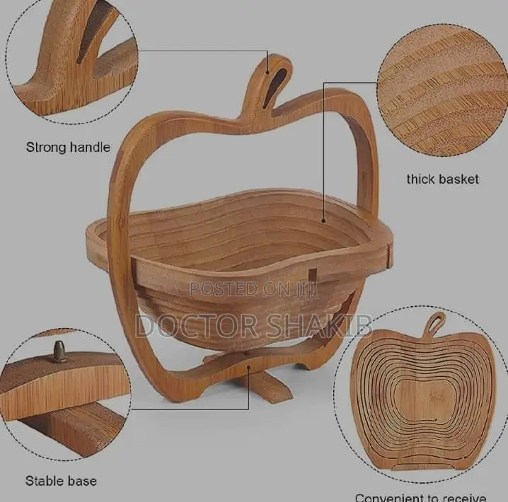 New Wooden Fruit Folding Affordable Basket