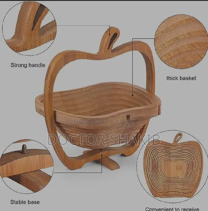 New Wooden Fruit Folding Affordable Basket