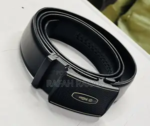 Original Men’S Black Buckle Genuine Leather Belt