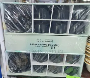 12pcs Black Coffee Cup Set