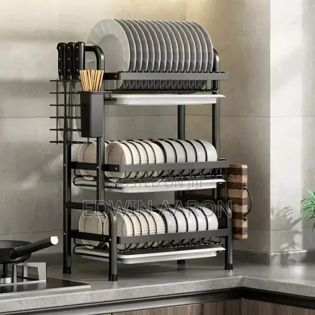 3 Layer Black Dish Rack