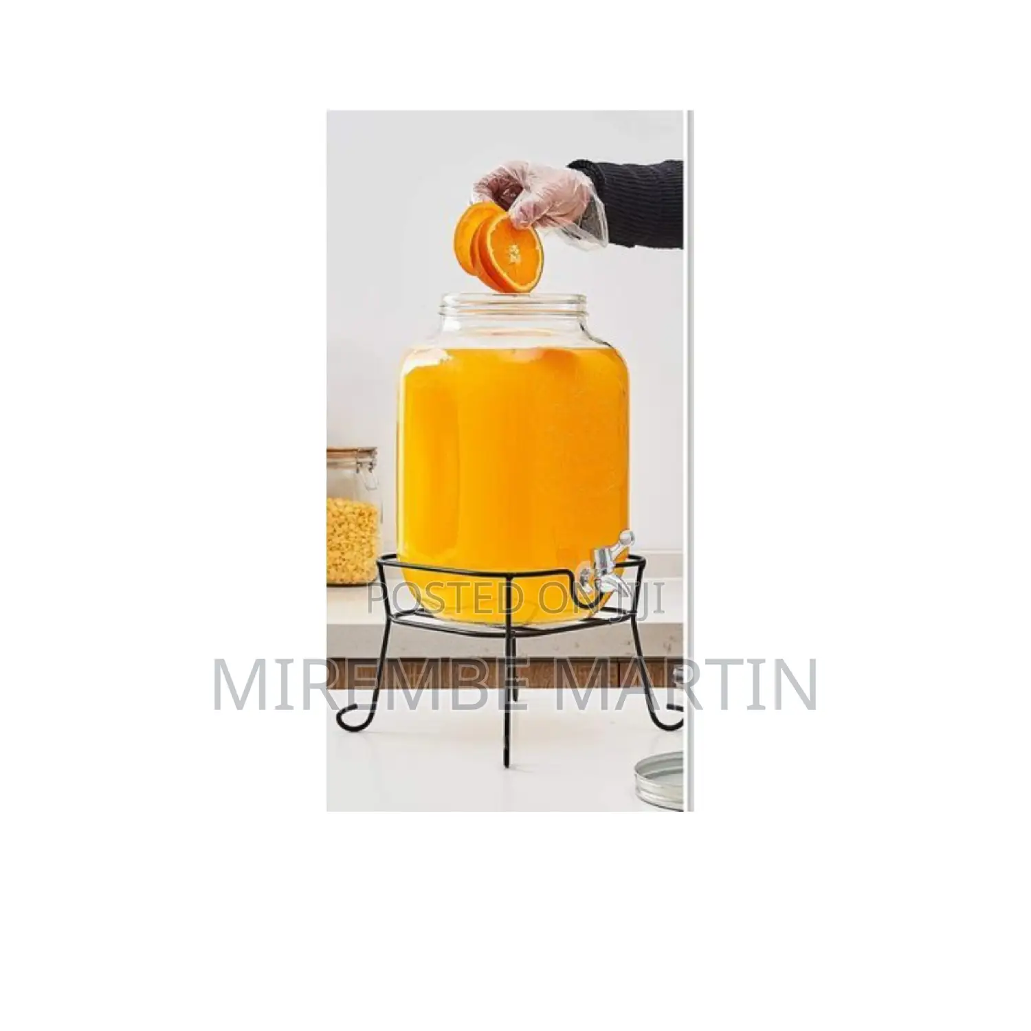 5L Glass Beverage Dispenser.