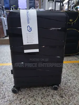 Rubber Quality Plastic Suitcases in Large Size (Black Color)