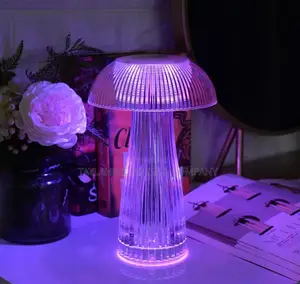 16colors Mushroom Lamp, Crystal Table Lamp Rose Crystal Lamp