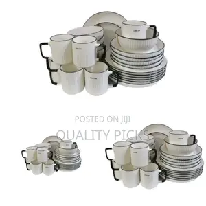 Black Line Designed Dinner Set