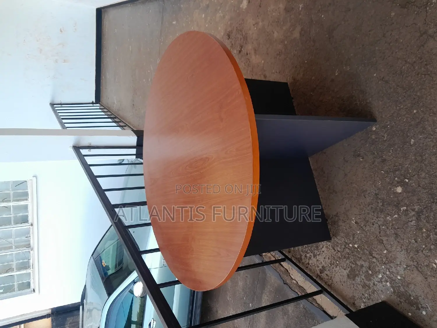 Gray Legs Round Conference Table