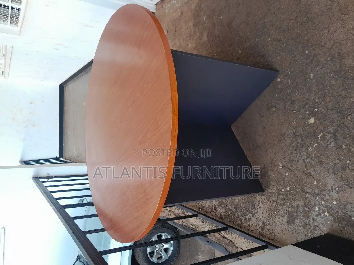 Gray Legs Round Conference Table