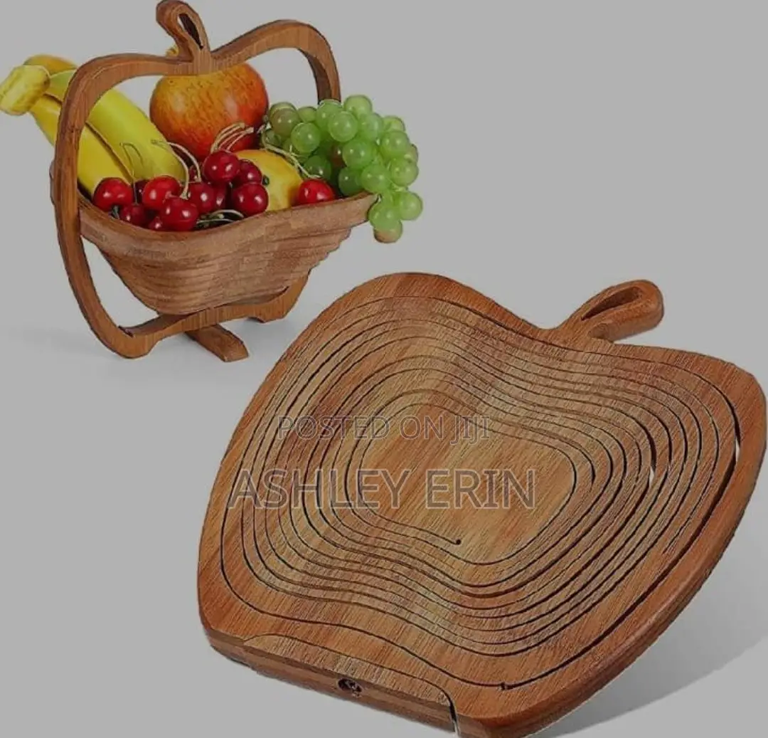 Wooden Fruit Foldable Basket