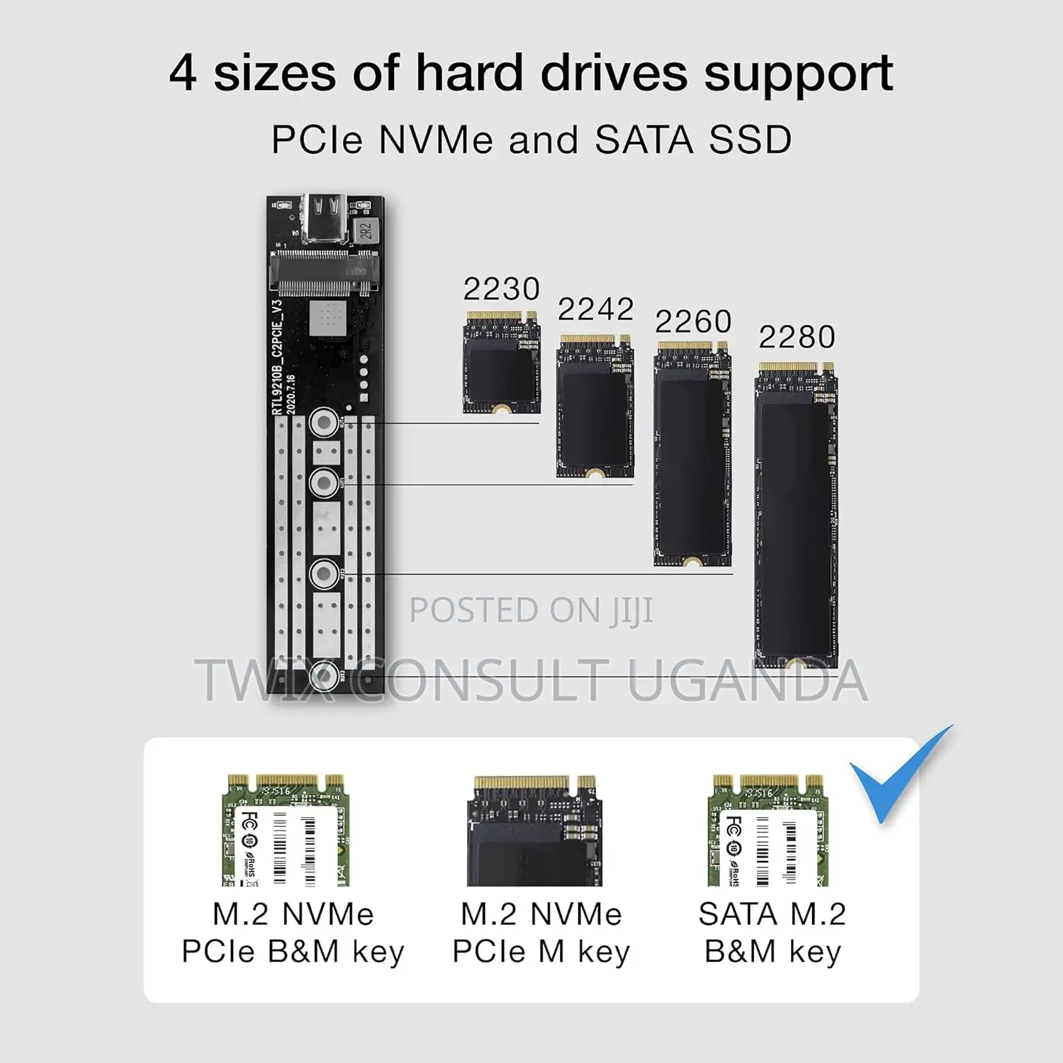 SSD Hard Drive Enclosure Case M.2 NGFF/Nvme SATA