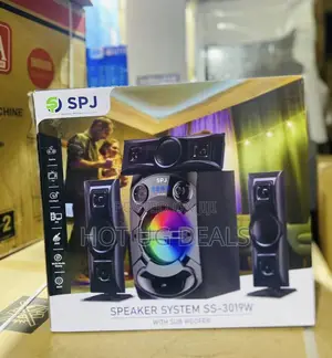 SPJ 3.1 Channel Home Audio System / Sub Woofer- Black.