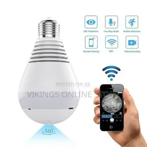 Wireless IP Wifi Panoramic Security CCTV Bulb Spy Camera