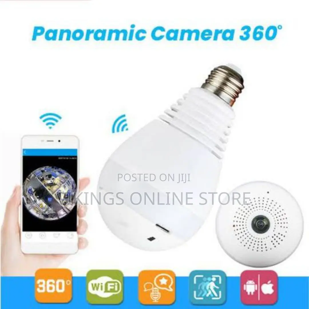 Wireless IP Wifi Panoramic Security CCTV Bulb Spy Camera