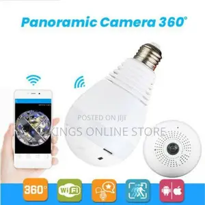 Wireless IP Wifi Panoramic Security CCTV Bulb Spy Camera