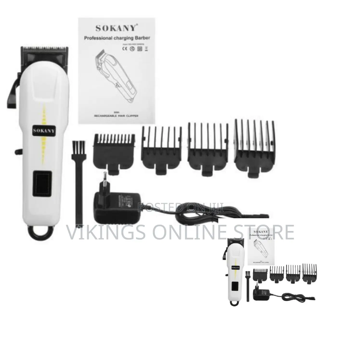 Sokany Saloon Clipper Shaving Machine Rechargable - White