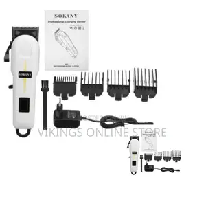 Sokany Saloon Clipper Shaving Machine Rechargable - White