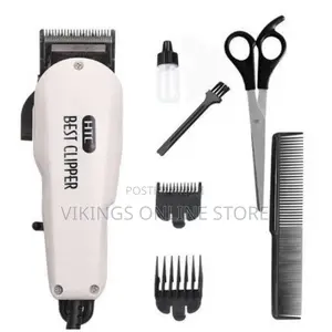 HTC Saloon Professional Hair Clipper Shaving Machine - White