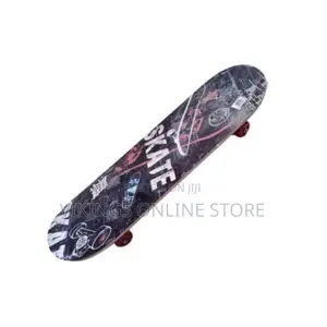 Skate Board Wooden - Black,Red