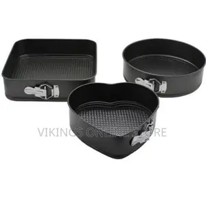 3pcs Cake Mould Non-Stick Bakeware Set - Black