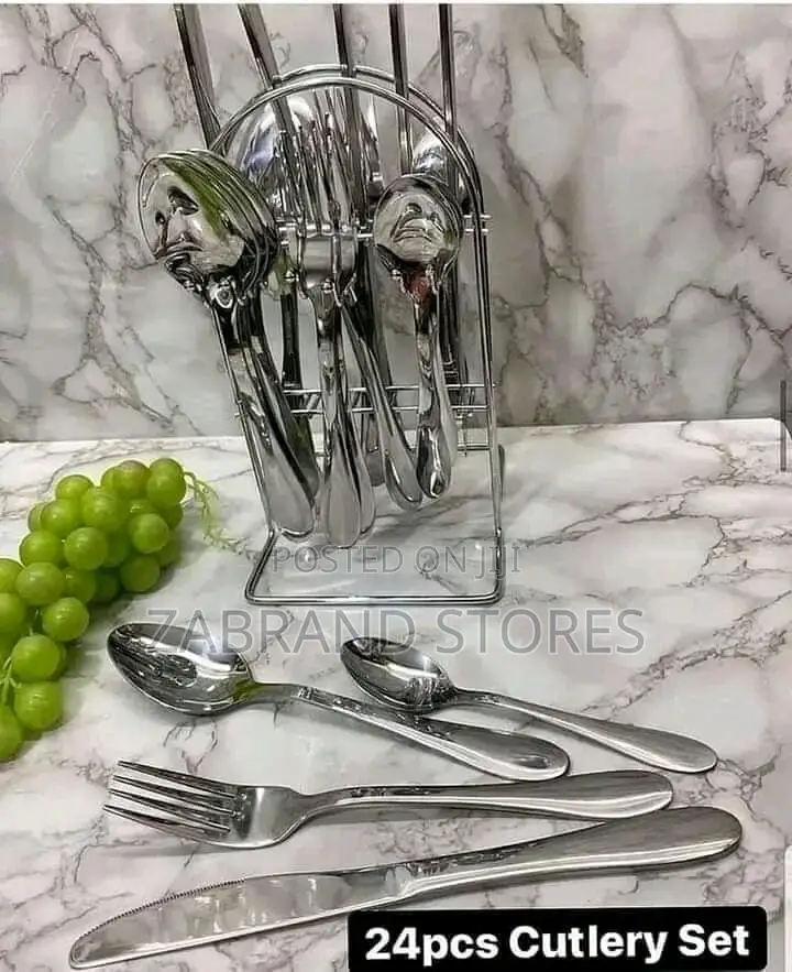 Silver Cutlery Table Set