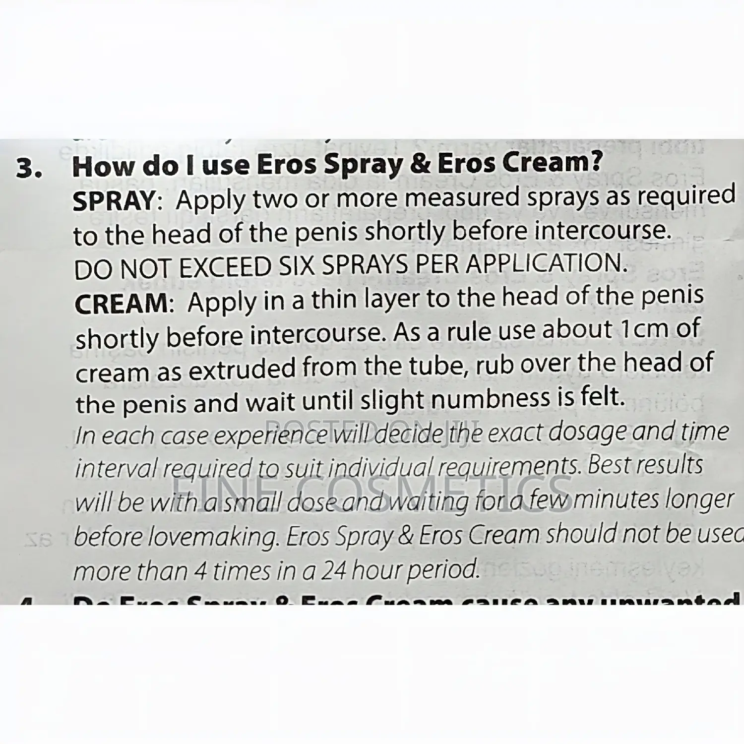 Eros Delay Spray, Lidocaine Solution for Quick Ejaculation