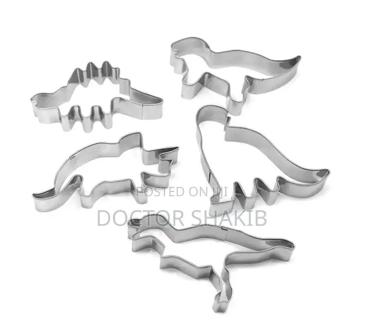 New 5pcs Dinosaur Shaped Cookie Cutter Set