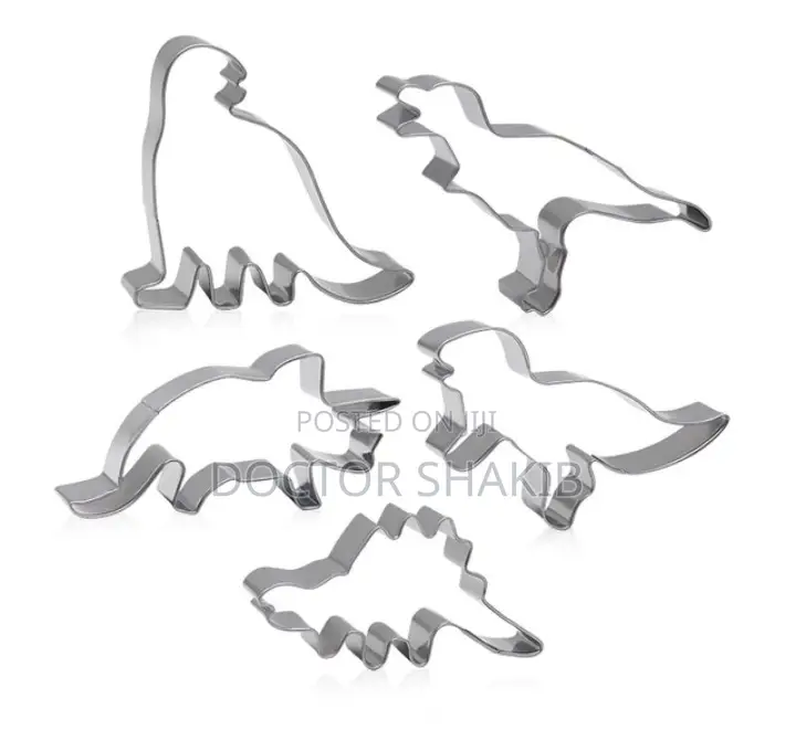 New 5pcs Dinosaur Shaped Cookie Cutter Set