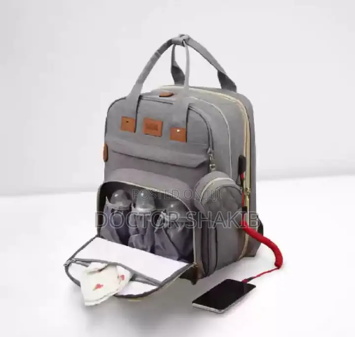 3-in-1 New Diaper Backpack Bag With A Charging Station