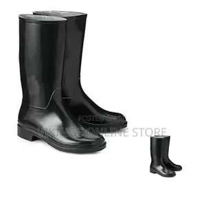 Waterproof PVC Rain Gumboots Garden Farm Boots - Black