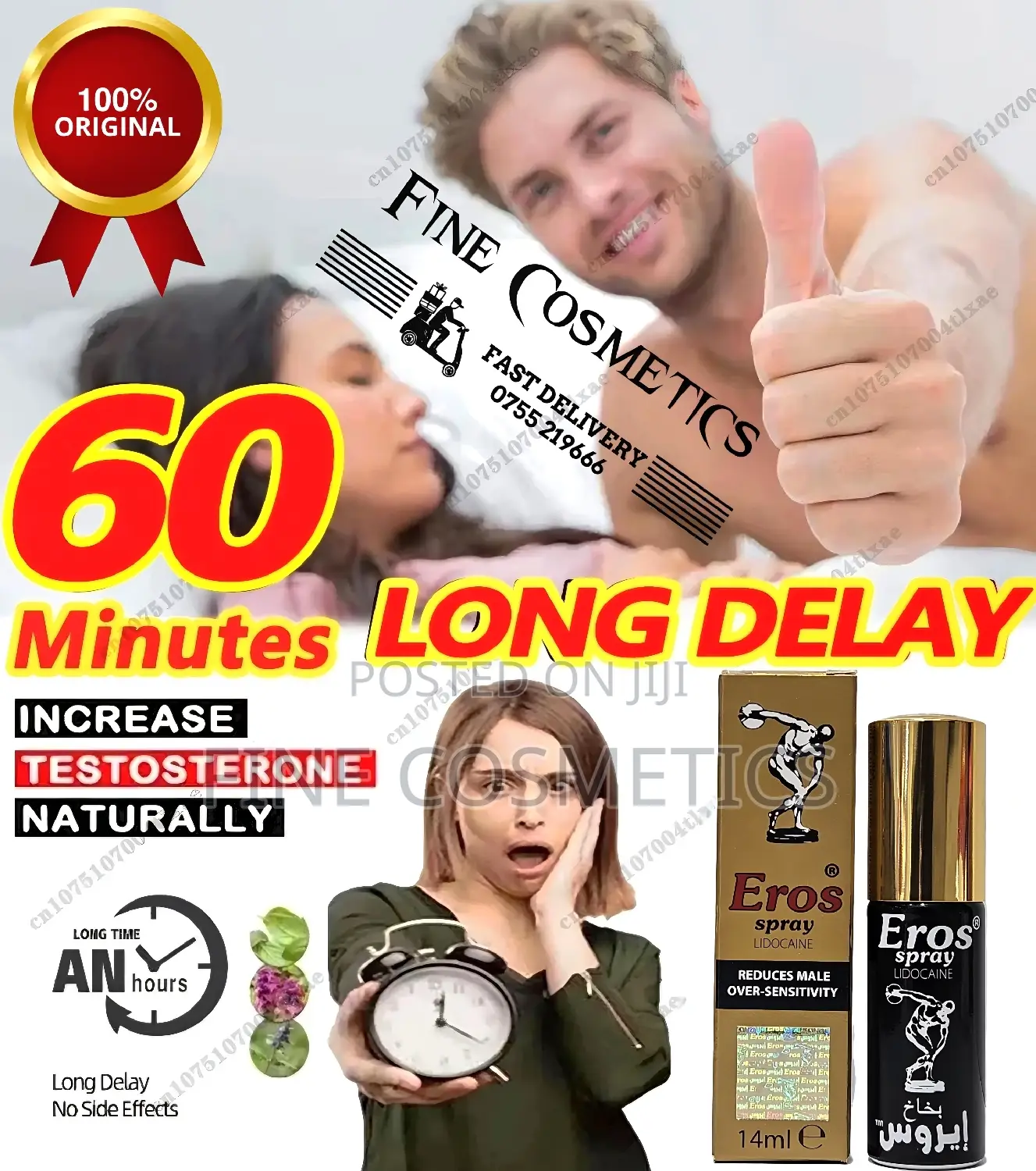 Eros Delay Spray, Lidocaine Solution for Quick Ejaculation