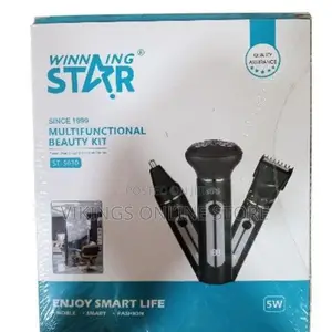 Hair Shaving Clipper Nose Trimmer Machine 3in1 - Black