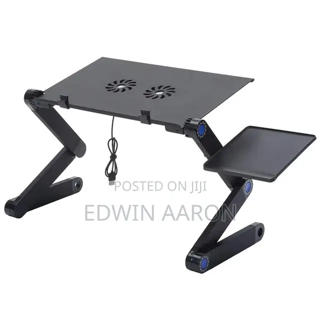 Adjustable Laptop Table With Cooling Fans