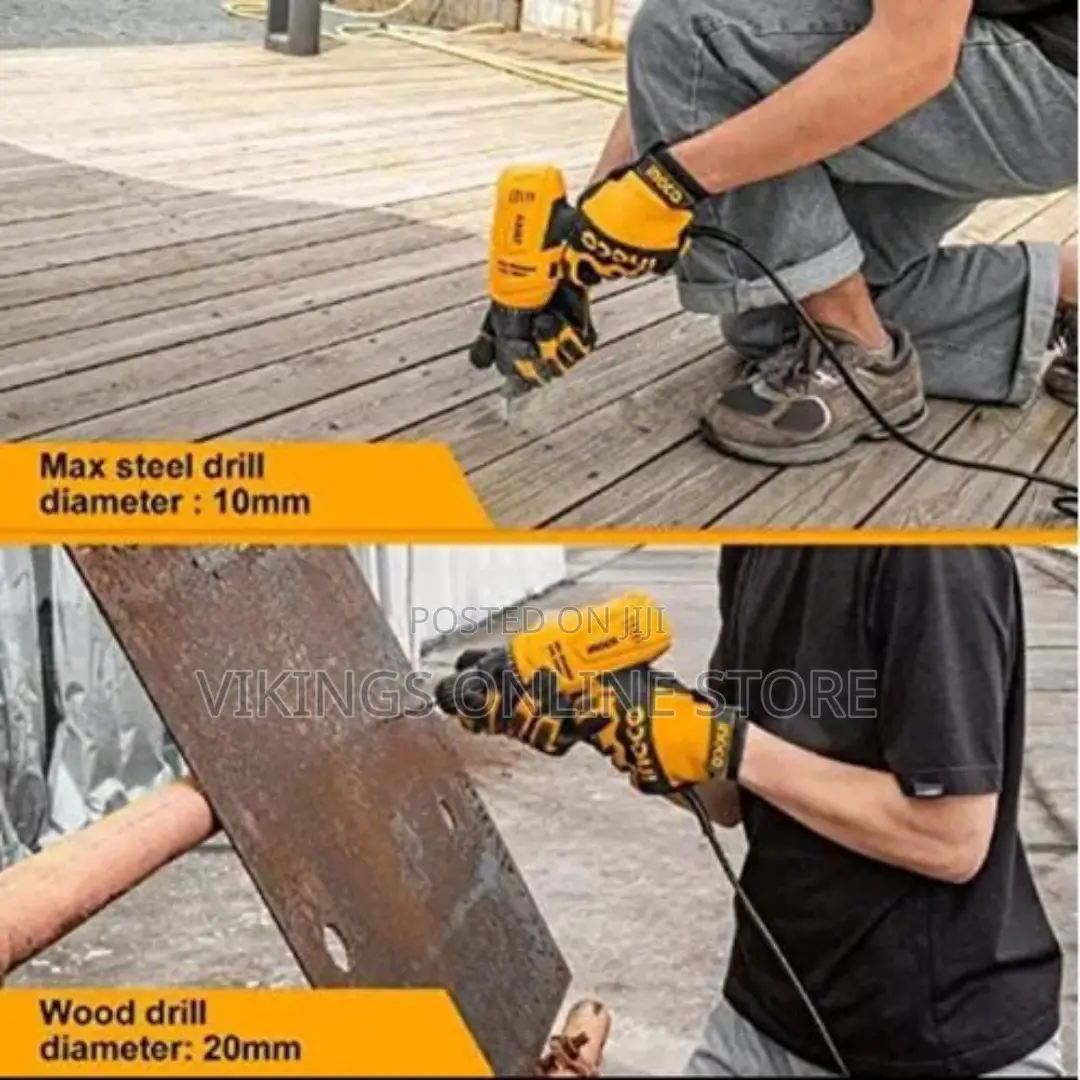 INGCO Electric Drill Comercial Industrial Drill - Yellow