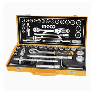 INGCO 24pcs Tool Set Spanner Set, 18pcs 1/2" Sockets
