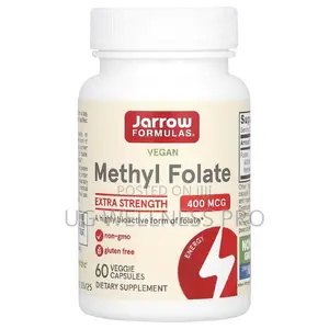 Methyl Folate, Extra Strength, 400 McG, 60 Veggie Capsules