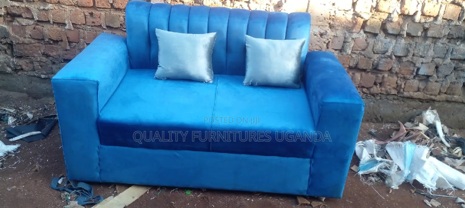 2 Seater Sofa Seat in Blue Colour Readily Available
