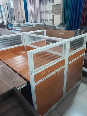 Two Seater Workstation Cherry Colour