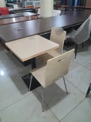 Simple Restaurant Dining Table With 2 Chairs