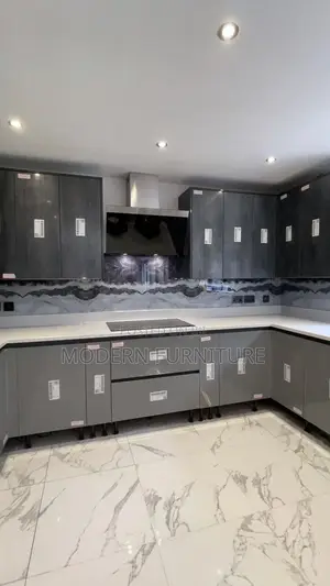 Gray Modern Kitchen Cabinet Call Us On