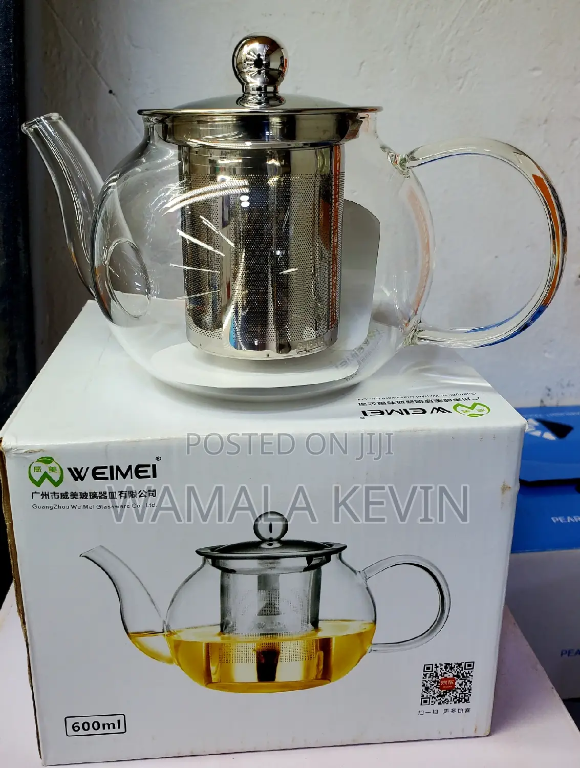 Teapot Clear Glass 600mis